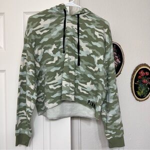 Victoria’s Secret Pink camo green gray hoodie sweatshirt